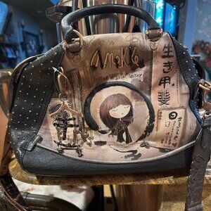 Anekke Excellent Condition Painting is Silent Poetry Bag & Key Fob